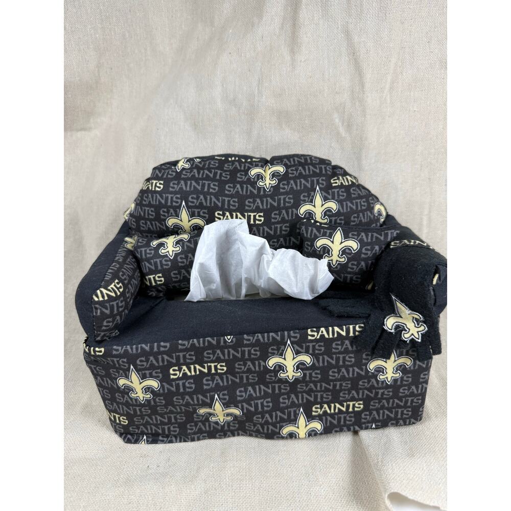 New Orleans Saints Handmade Armchair Tissue Box Cover Football Fan Decor